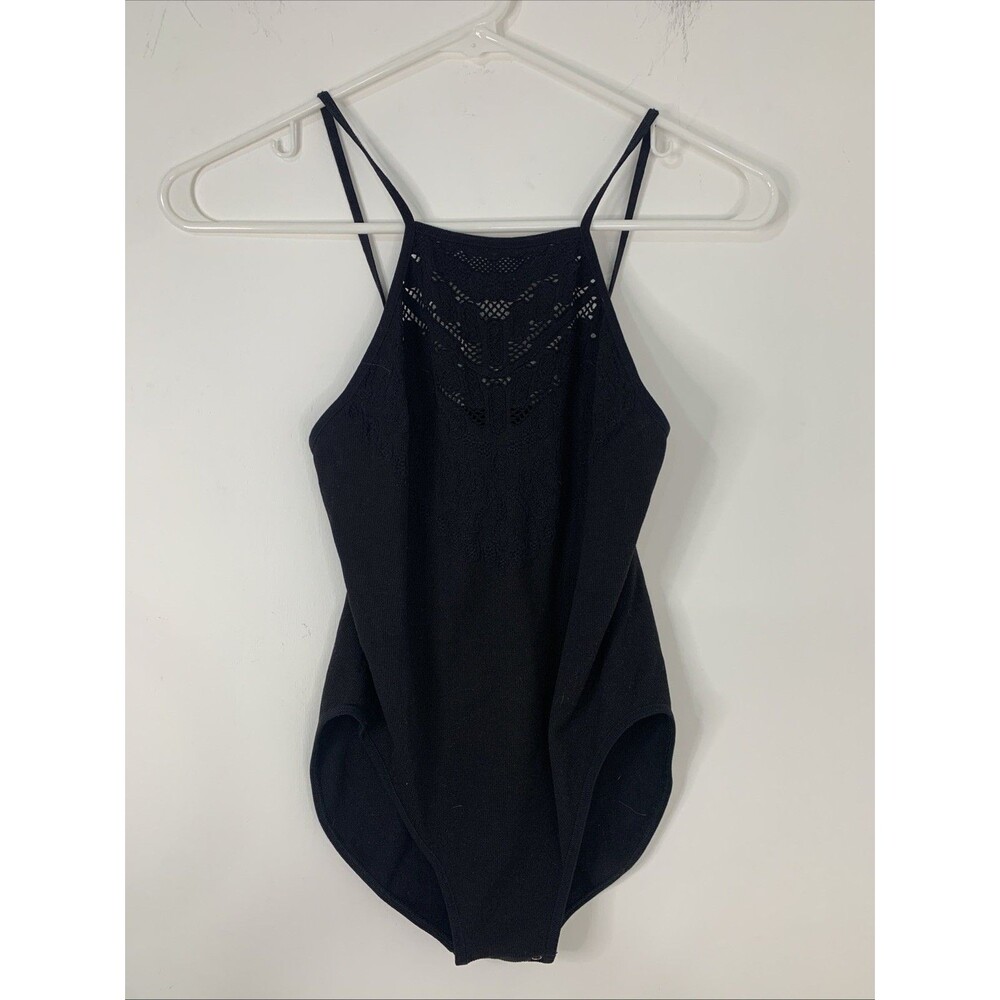 Intimately Free People Bodysuit Seamless Solstice Womens XS/S Black Bohemian